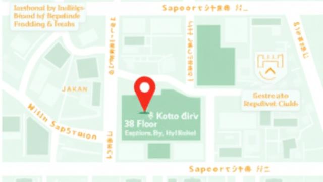 Koto Driveの札幌の中心部にあるオフィスの地図